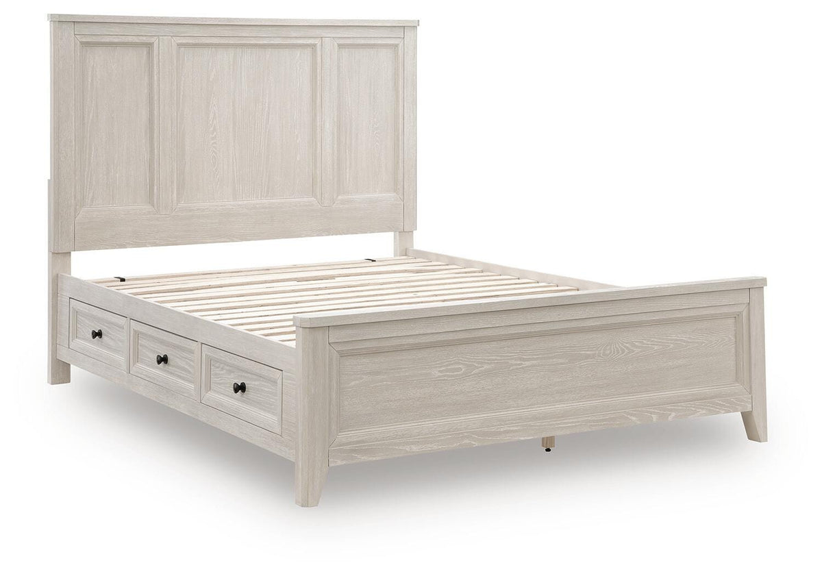 Darbonton Dove White Queen Panel Storage Bed by Ashley at Eve Furniture