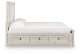 Darbonton Dove White Queen Panel Storage Bed by Ashley at Eve Furniture