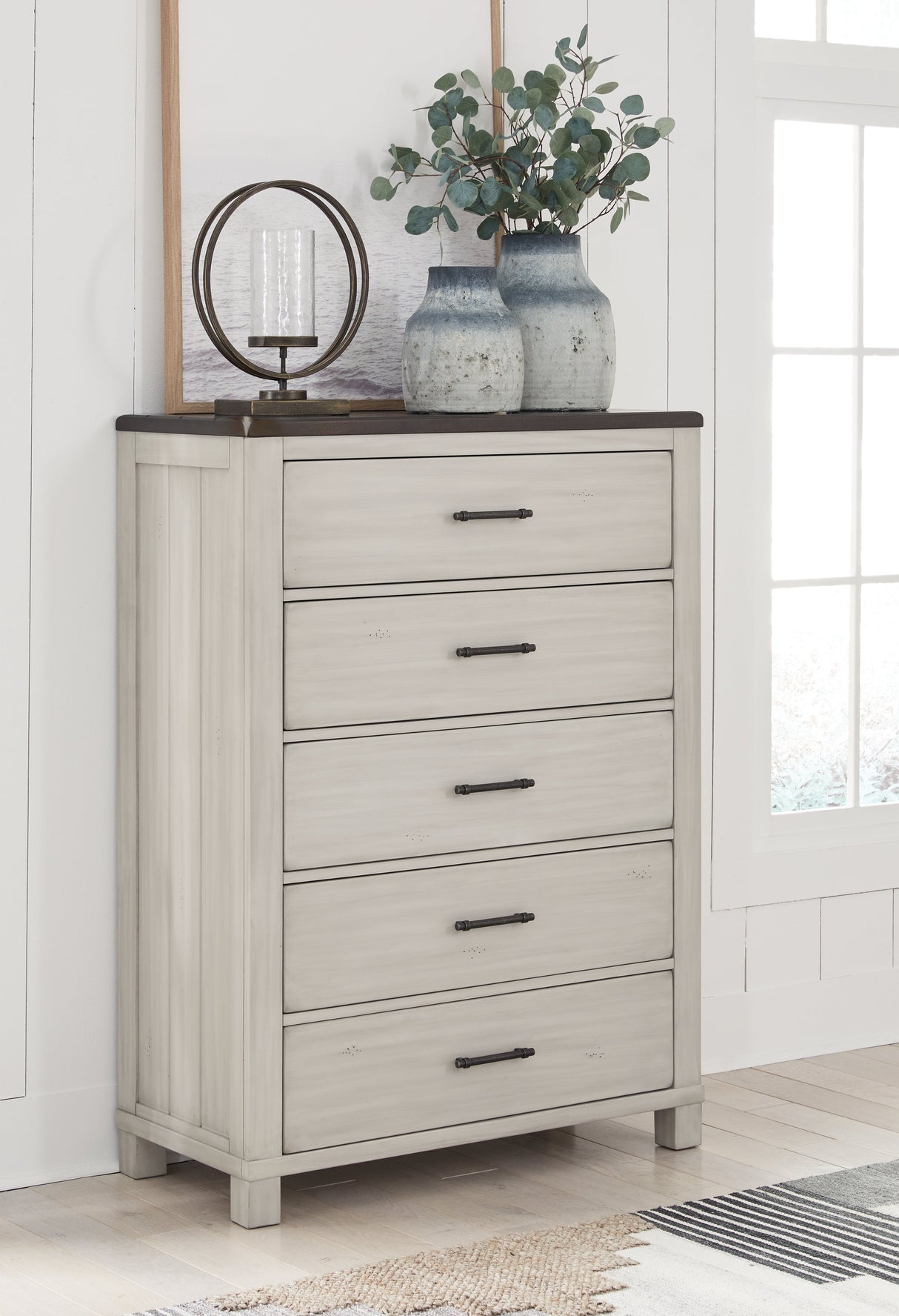 Darborn Gray/Brown Chest of Drawers