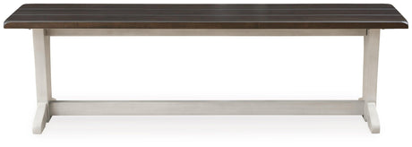 Darborn Gray/Brown 62" Dining Bench by Ashley at Eve Furniture