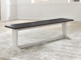 Darborn Gray/Brown 62" Dining Bench by Ashley at Eve Furniture