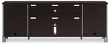 Darborn Gray/Brown 88" TV Stand by Ashley at Eve Furniture