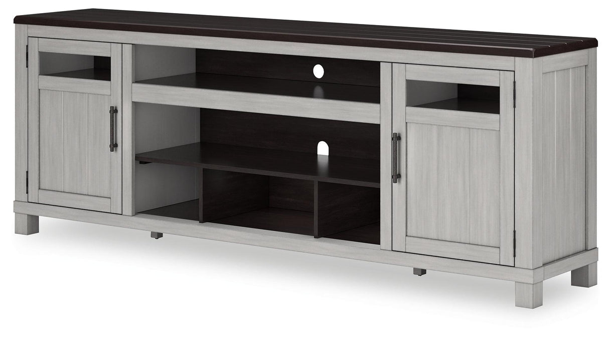 Darborn Gray/Brown 88" TV Stand by Ashley at Eve Furniture