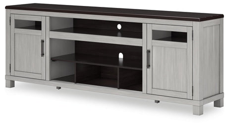 Darborn Gray/Brown 88" TV Stand by Ashley at Eve Furniture