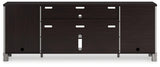 Darborn Gray/Brown 88" TV Stand by Ashley at Eve Furniture