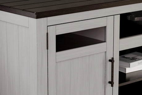 Darborn Gray/Brown 88" TV Stand by Ashley at Eve Furniture