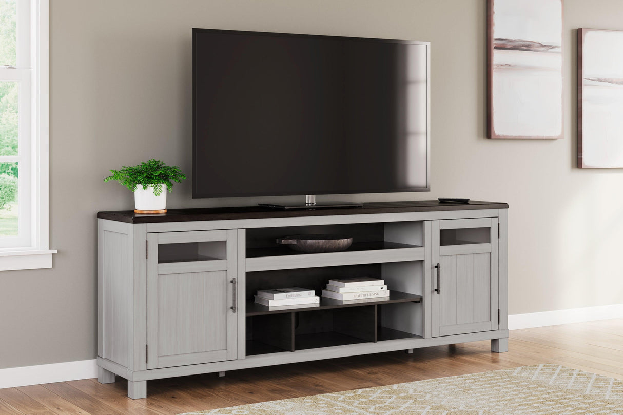 Darborn Gray/Brown 88" TV Stand by Ashley at Eve Furniture