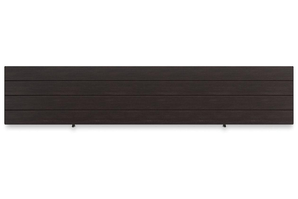 Darborn Gray/Brown 88" TV Stand with Electric Fireplace by Ashley at Eve Furniture