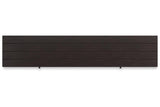 Darborn Gray/Brown 88" TV Stand with Electric Fireplace by Ashley at Eve Furniture