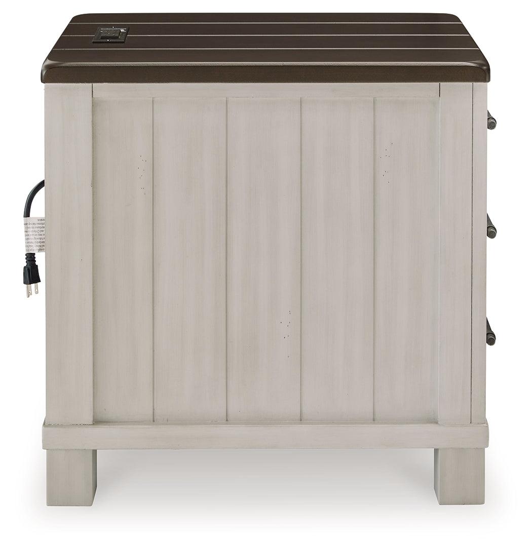 Darborn Gray/Brown Chairside End Table by Ashley at Eve Furniture