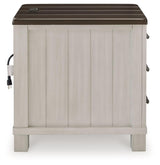 Darborn Gray/Brown Chairside End Table by Ashley at Eve Furniture