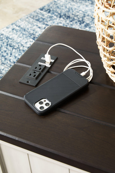 Darborn Gray/Brown Chairside End Table by Ashley at Eve Furniture