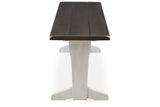Darborn Gray/Brown Dining Table with 4 Chairs and Bench by Ashley at Eve Furniture