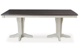 Darborn Gray/Brown Dining Table with 4 Chairs and Bench by Ashley at Eve Furniture