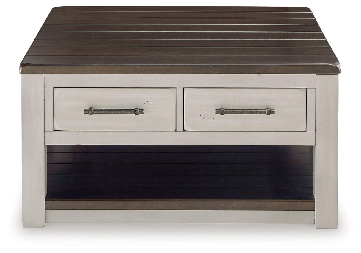 Darborn Gray/Brown Lift Top Coffee Table by Ashley at Eve Furniture
