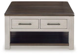 Darborn Gray/Brown Lift Top Coffee Table by Ashley at Eve Furniture