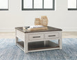 Darborn Gray/Brown Lift Top Coffee Table by Ashley at Eve Furniture