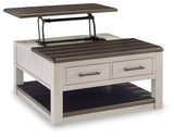 Darborn Gray/Brown Lift Top Coffee Table by Ashley at Eve Furniture