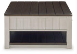 Darborn Gray/Brown Lift Top Coffee Table by Ashley at Eve Furniture