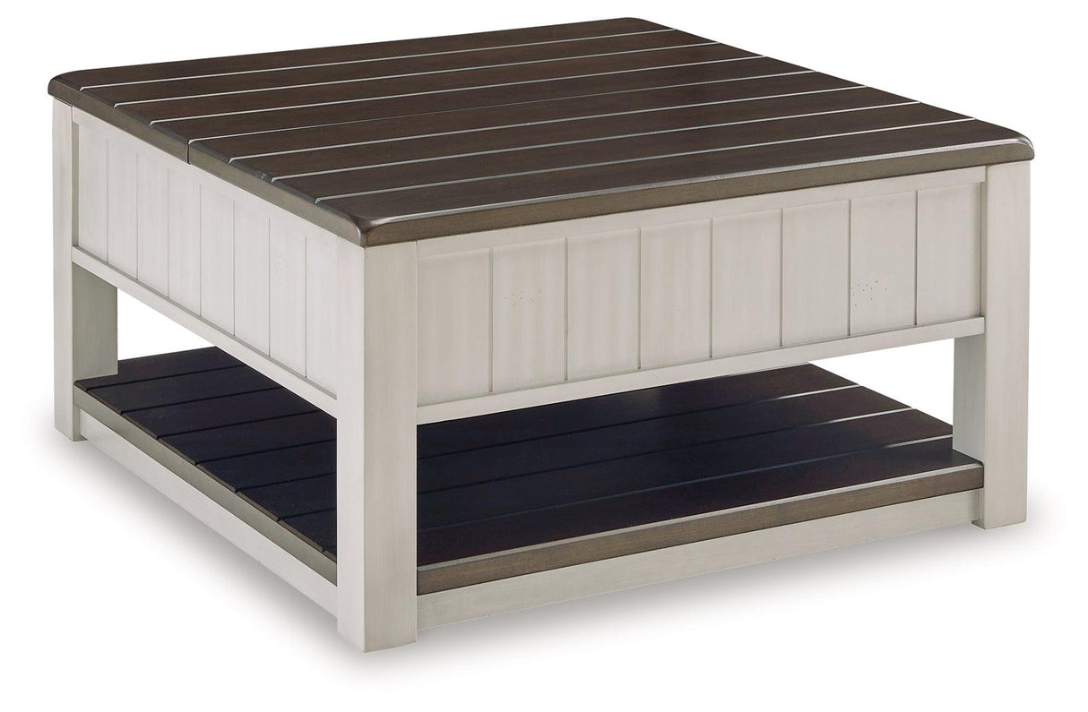 Darborn Gray/Brown Lift Top Coffee Table by Ashley at Eve Furniture