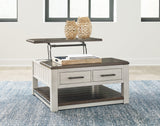 Darborn Gray/Brown Lift Top Coffee Table by Ashley at Eve Furniture