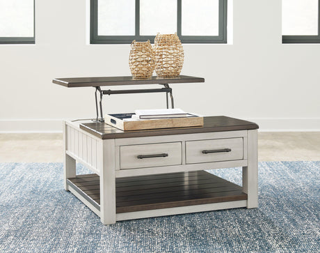 Darborn Gray/Brown Lift Top Coffee Table by Ashley at Eve Furniture