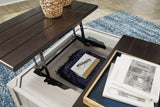 Darborn Gray/Brown Lift Top Coffee Table by Ashley at Eve Furniture