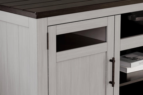 Darborn Gray/Brown 88" TV Stand by Ashley at Eve Furniture