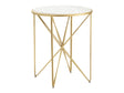Darby Gold/White Accent Table by Crestview at Eve Furniture
