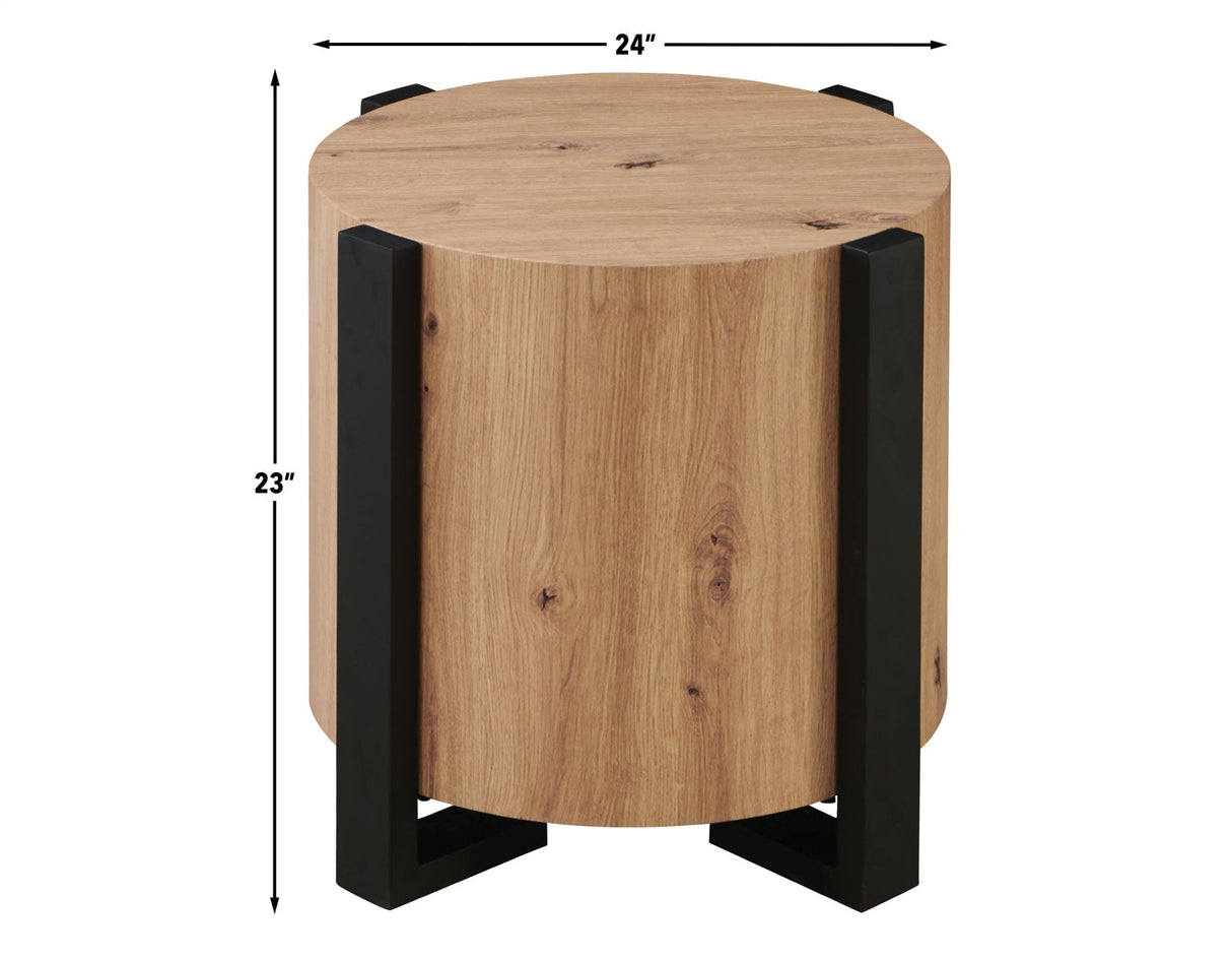 Darcie Faux-Wood End Table