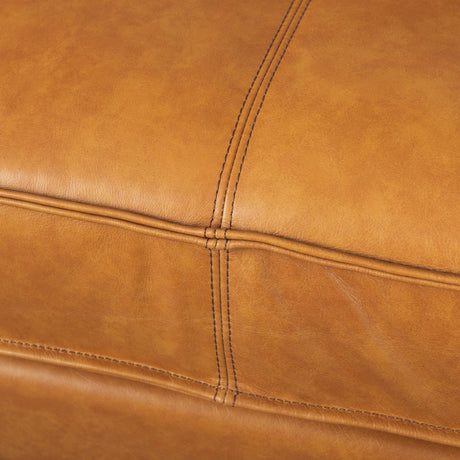 D'Arcy Tan Leather Left Chaise Sectional by Mercana at Eve Furniture