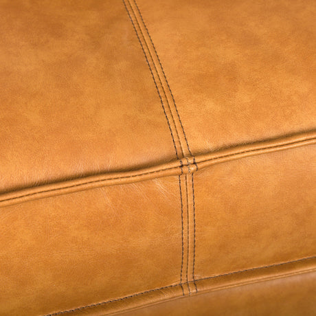 D'Arcy Tan Leather Right Chaise Sectional by Mercana at Eve Furniture