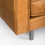 D'Arcy 111"L x 70"D x 33"H Tan Leather Right Chaise Sectional by Mercana at Eve Furniture