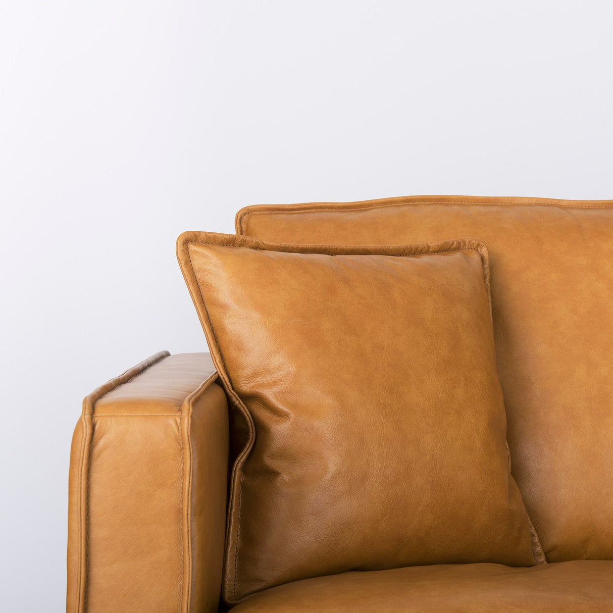 D'Arcy 111"L x 70"D x 33"H Tan Leather Right Chaise Sectional by Mercana at Eve Furniture