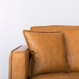 D'Arcy 111"L x 70"D x 33"H Tan Leather Right Chaise Sectional by Mercana at Eve Furniture