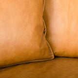 D'Arcy 111"L x 70"D x 33"H Tan Leather Right Chaise Sectional by Mercana at Eve Furniture
