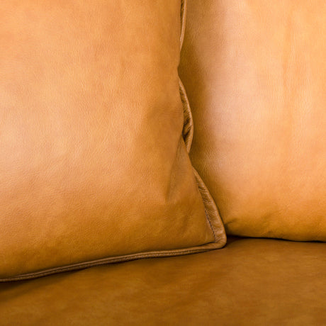 D'Arcy Tan Leather Right Chaise Sectional by Mercana at Eve Furniture