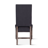 Darcy 21" Upholstered Dining Chair in Dark Gray Linen, Set of 2 by Home Trends & Design at Eve Furniture