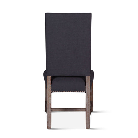 Darcy 21" Upholstered Dining Chair in Dark Gray Linen, Set of 2 by Home Trends & Design at Eve Furniture