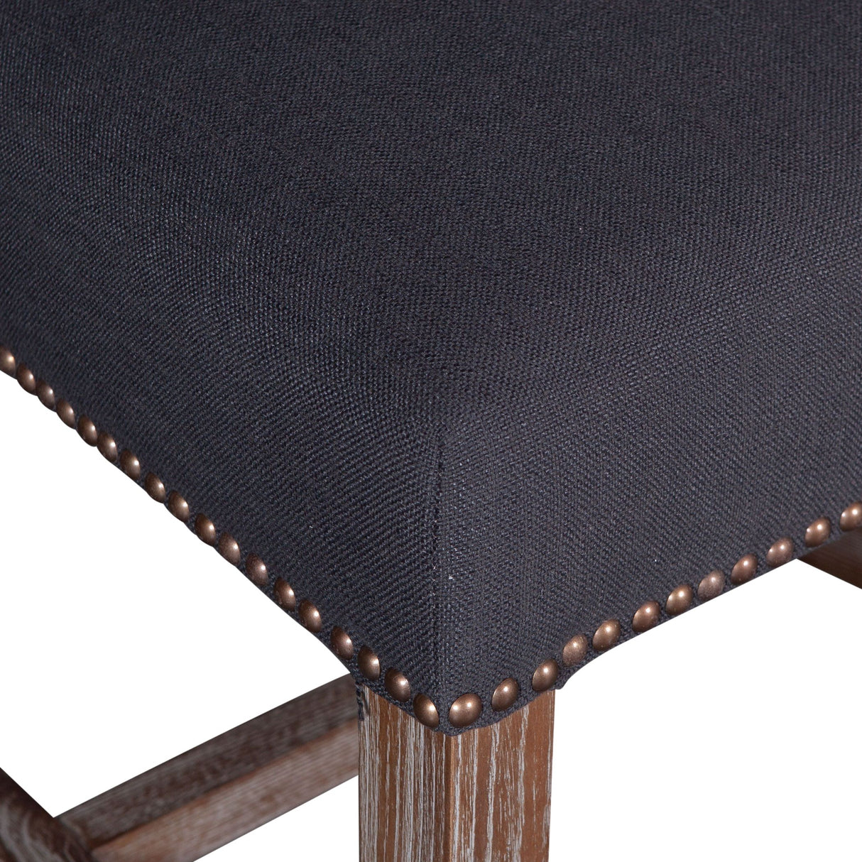 Darcy 21" Upholstered Dining Chair in Dark Gray Linen, Set of 2 by Home Trends & Design at Eve Furniture