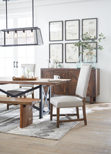 Darcy 21" Upholstered Dining Chair in Greige Linen, Set of 2 by Home Trends & Design at Eve Furniture