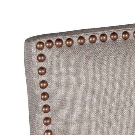 Darcy 21" Upholstered Dining Chair in Greige Linen, Set of 2 by Home Trends & Design at Eve Furniture