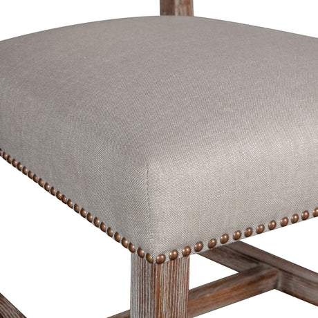 Darcy 21" Upholstered Dining Chair in Greige Linen, Set of 2 by Home Trends & Design at Eve Furniture