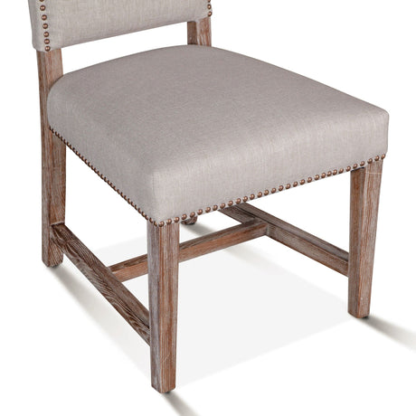 Darcy 21" Upholstered Dining Chair in Greige Linen, Set of 2 by Home Trends & Design at Eve Furniture