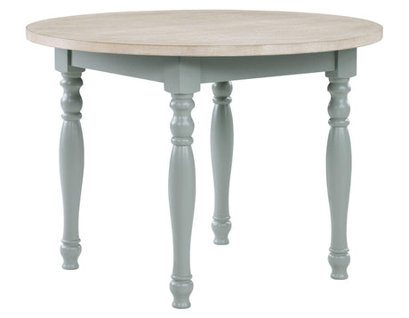 Darcy 42″ Round Dining Table, Mint Green and Natural Finish by Steve Silver at Eve Furniture