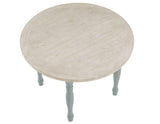 Darcy 42″ Round Dining Table, Mint Green and Natural Finish by Steve Silver at Eve Furniture