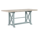 Darcy 64-82″Counter Table with 18-inch leaf, Mint Green and Natural Finish by Steve Silver at Eve Furniture