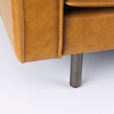 D'Arcy 65.0L x 37.0W x 34.0H Tan Leather Love Seat by Mercana at Eve Furniture