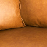 D'Arcy 65.0L x 37.0W x 34.0H Tan Leather Love Seat by Mercana at Eve Furniture