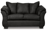 Darcy Black Loveseat by Ashley at Eve Furniture
